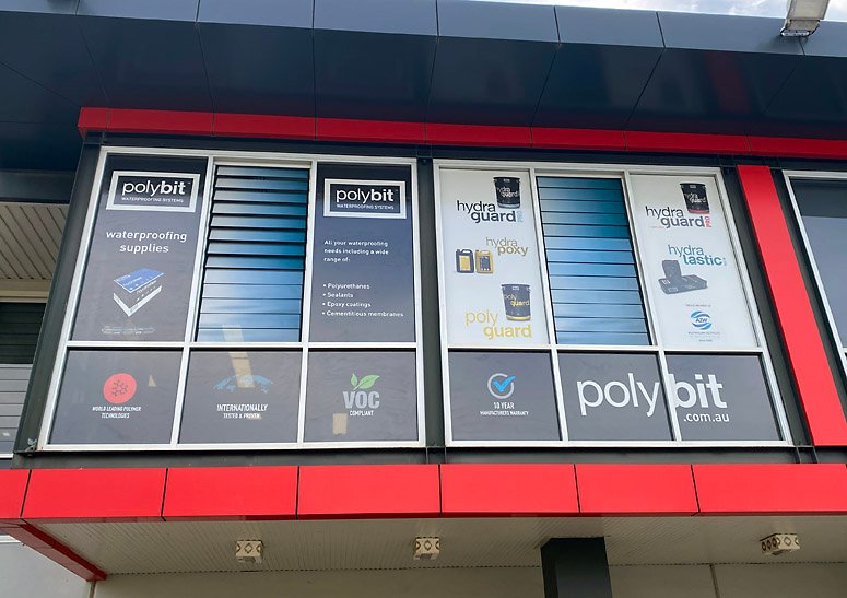 One way vision film window graphics Sydney by Wild FX